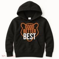 Good Better Best Bear Outline Motivation Kids Hoodie thumb 0