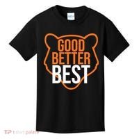 Good Better Best Bear Outline Motivation Kids T-Shirt thumb 0