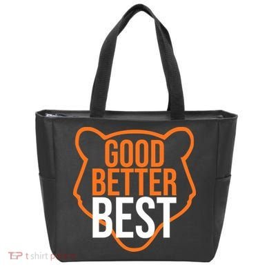 Good Better Best Bear Outline Motivation Tote Bag
