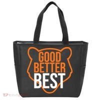 Good Better Best Bear Outline Motivation Tote Bag thumb 0