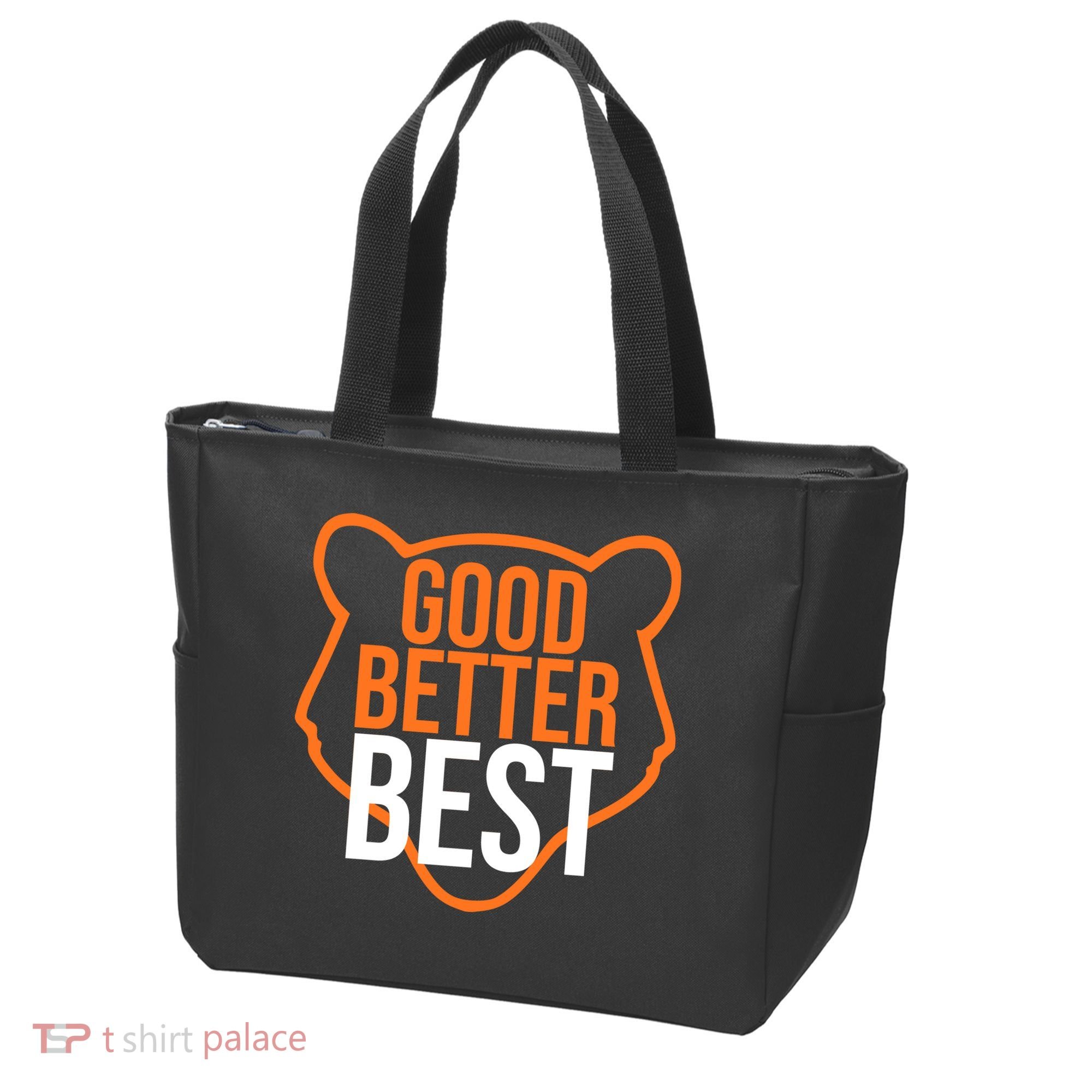 Good Better Best Bear Outline Motivation Tote Bag