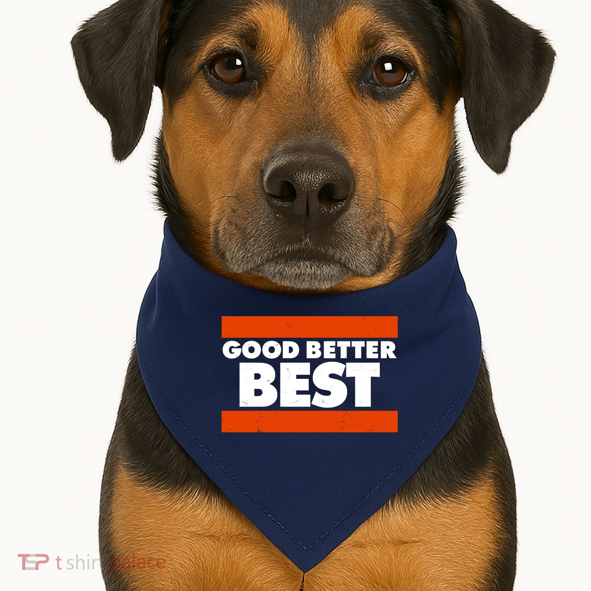 Good Better Best Slogan Bears Football USA-Made Doggie Bandana