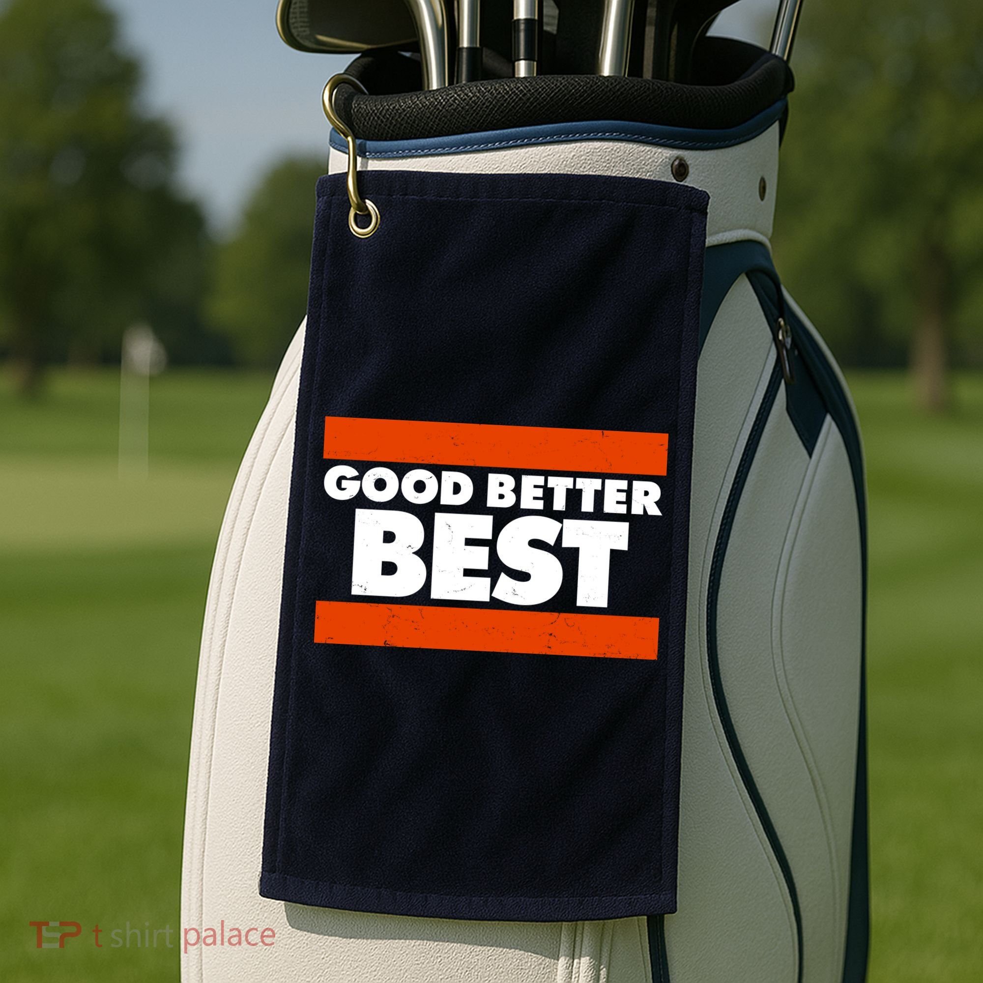 Good Better Best Slogan Bears Football Golf Towel