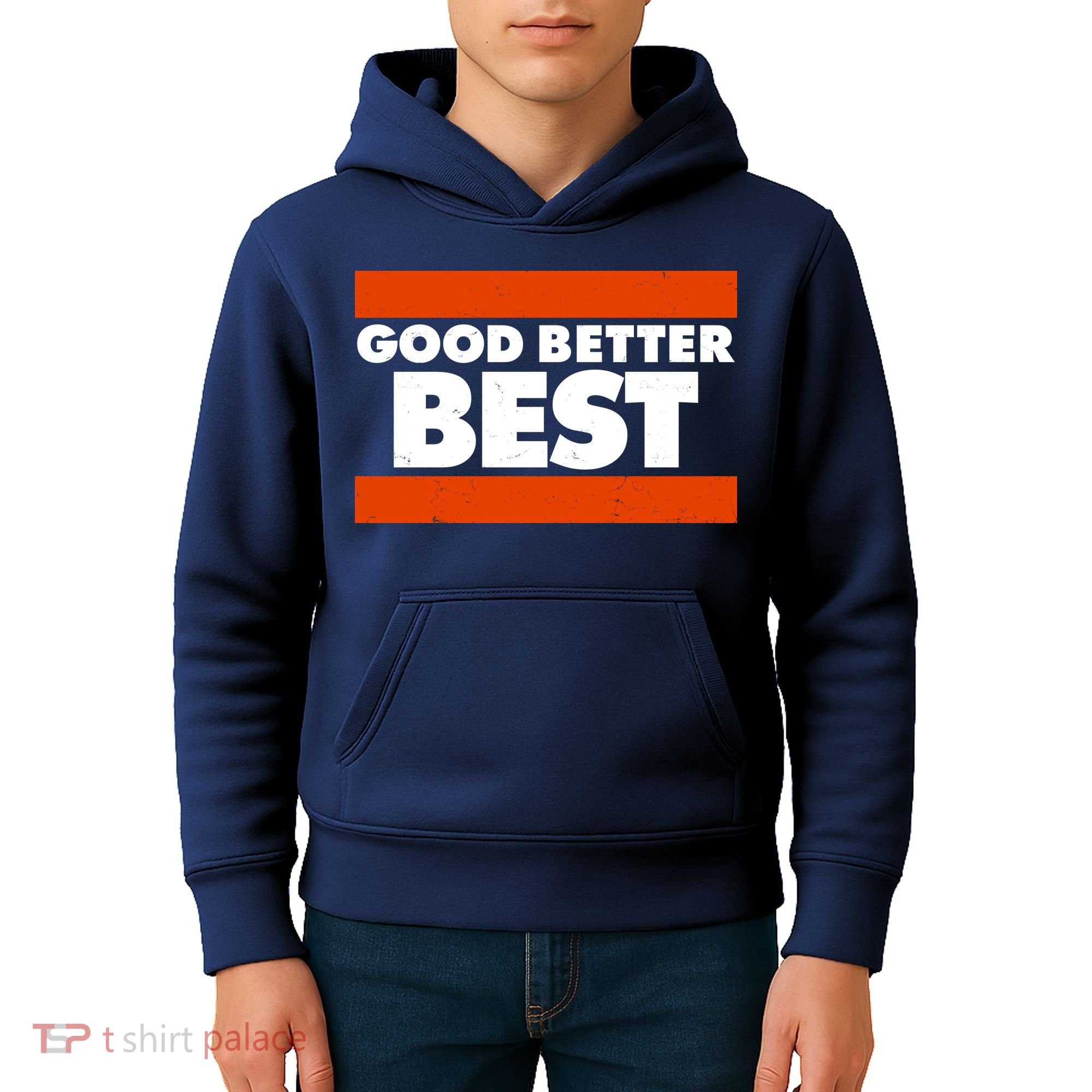 Good Better Best Slogan Bears Football Kids Hoodie