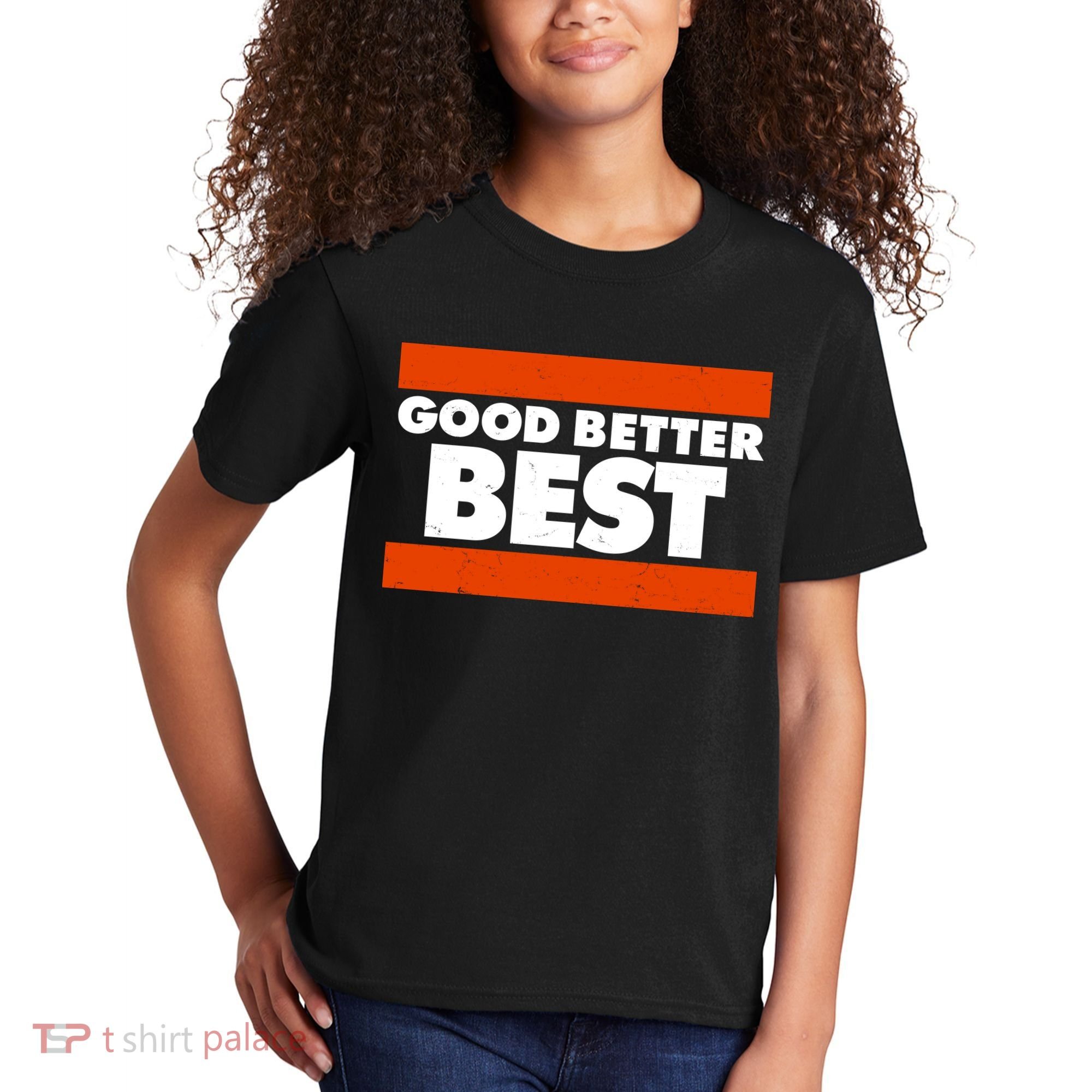 Good Better Best Slogan Bears Football Kids T-Shirt