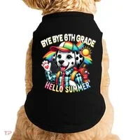 Graduation Bye Bye 6th Grade Hello 7th Grade Hello Summer Gift Doggie Tank thumb 0