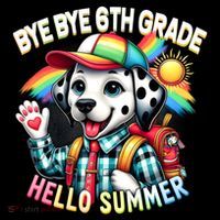 Graduation Bye Bye 6th Grade Hello 7th Grade Hello Summer Gift Doggie Tank thumb 4