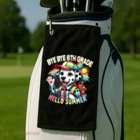 Graduation Bye Bye 6th Grade Hello 7th Grade Hello Summer Gift Golf Towel thumb 2