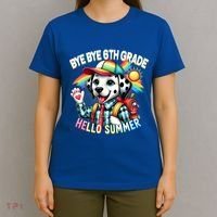 Graduation Bye Bye 6th Grade Hello 7th Grade Hello Summer Gift T-Shirt thumb 4