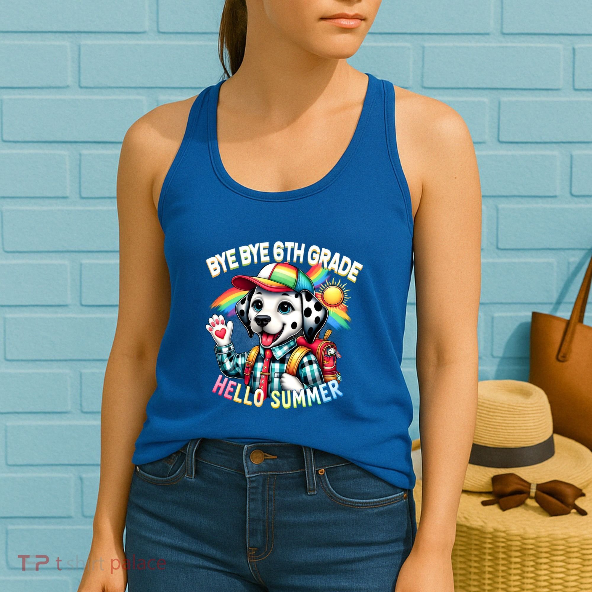 Graduation Bye Bye 6th Grade Hello 7th Grade Hello Summer Gift Women's Tank Top