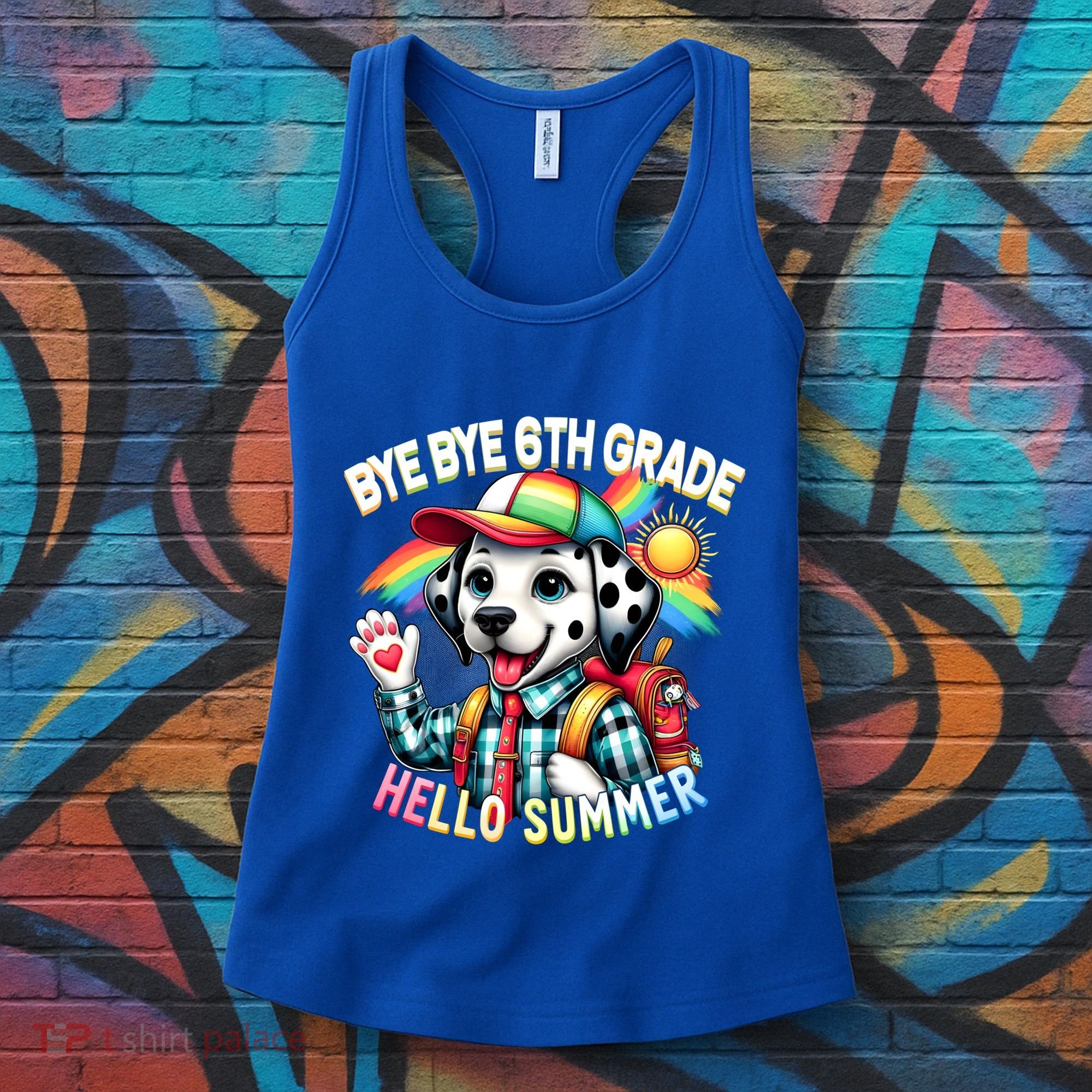 Graduation Bye Bye 6th Grade Hello 7th Grade Hello Summer Gift Women's Tank Top