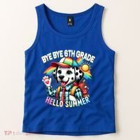 Graduation Bye Bye 6th Grade Hello 7th Grade Hello Summer Gift Tank Top thumb 2