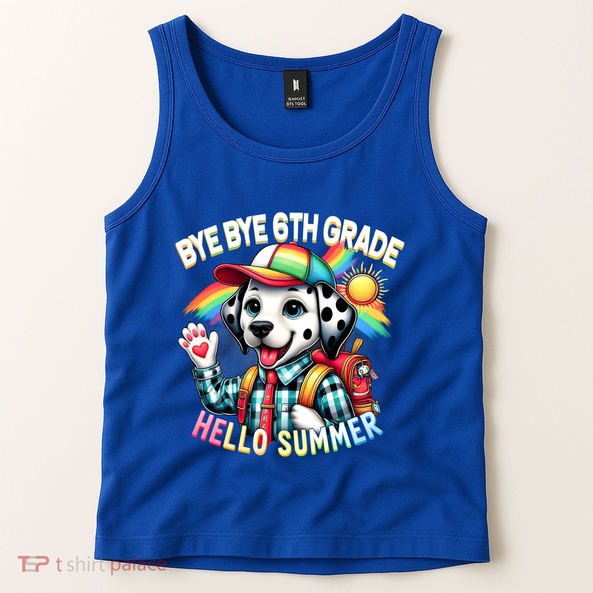 Graduation Bye Bye 6th Grade Hello 7th Grade Hello Summer Gift Tank Top