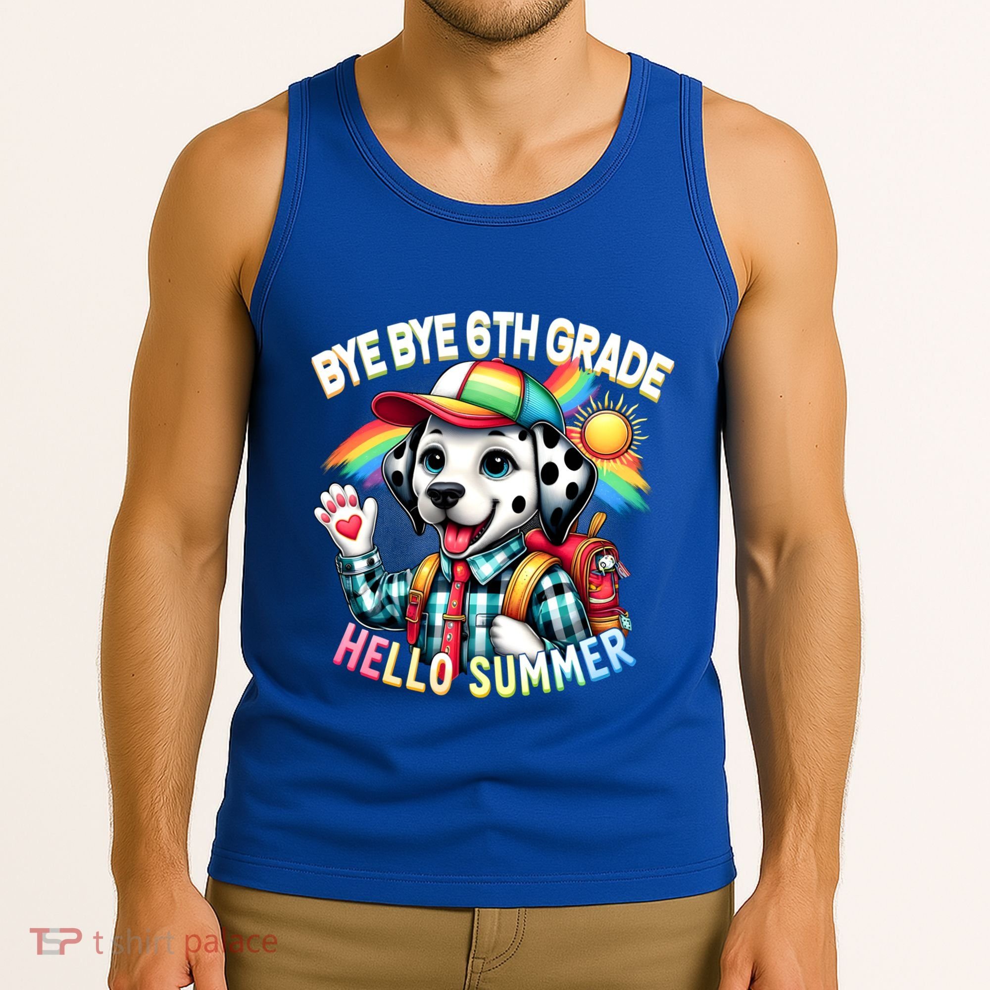Graduation Bye Bye 6th Grade Hello 7th Grade Hello Summer Gift Tank Top