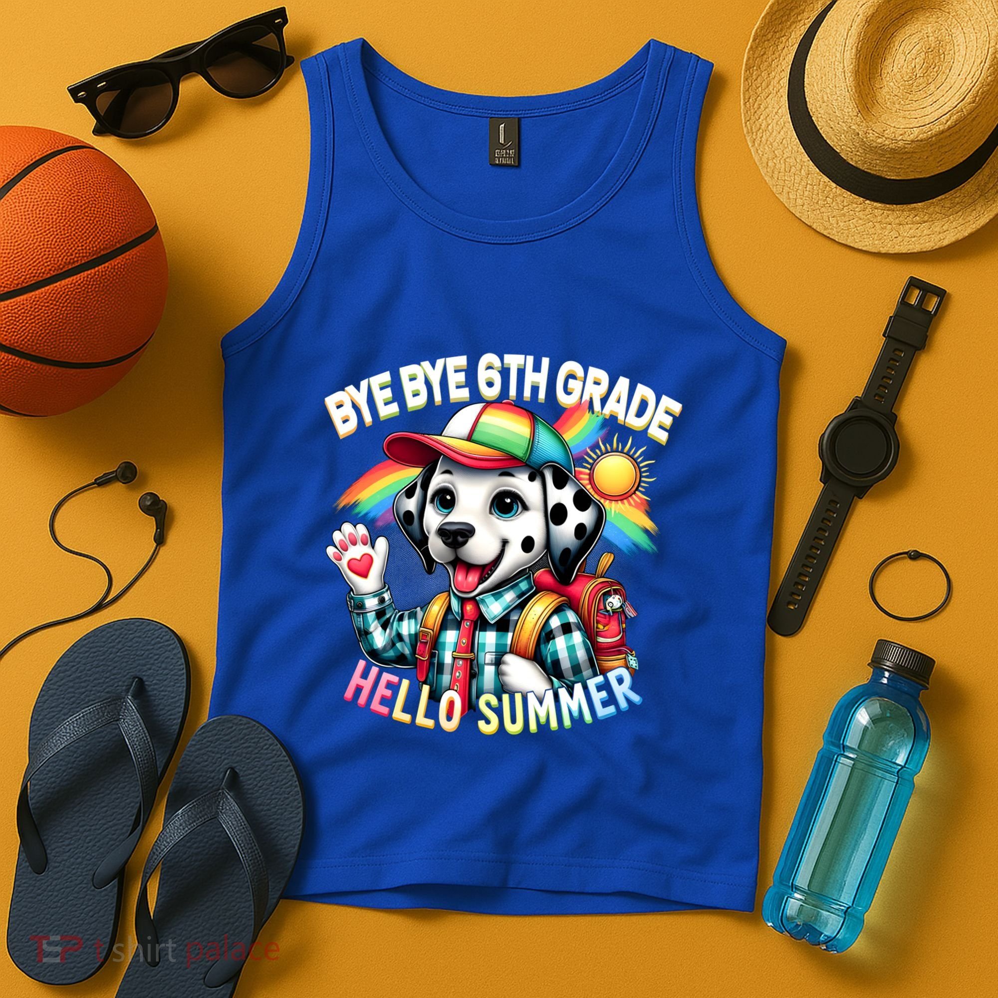Graduation Bye Bye 6th Grade Hello 7th Grade Hello Summer Gift Tank Top