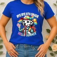 Graduation Bye Bye 6th Grade Hello 7th Grade Hello Summer Gift Women's T-Shirt thumb 2