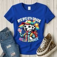 Graduation Bye Bye 6th Grade Hello 7th Grade Hello Summer Gift Women's T-Shirt thumb 3