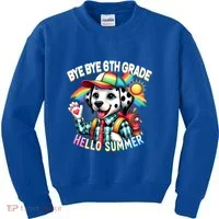 Graduation Bye Bye 6th Grade Hello 7th Grade Hello Summer Gift Kids Sweatshirt thumb 0