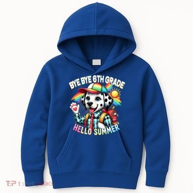 Graduation Bye Bye 6th Grade Hello 7th Grade Hello Summer Gift Kids Hoodie