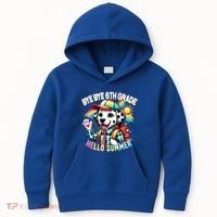 Graduation Bye Bye 6th Grade Hello 7th Grade Hello Summer Gift Kids Hoodie thumb 0