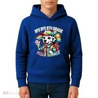 Graduation Bye Bye 6th Grade Hello 7th Grade Hello Summer Gift Kids Hoodie thumb 4