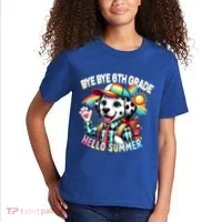 Graduation Bye Bye 6th Grade Hello 7th Grade Hello Summer Gift Kids T-Shirt thumb 2