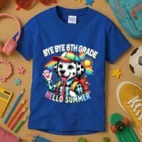 Graduation Bye Bye 6th Grade Hello 7th Grade Hello Summer Gift Kids T-Shirt thumb 3