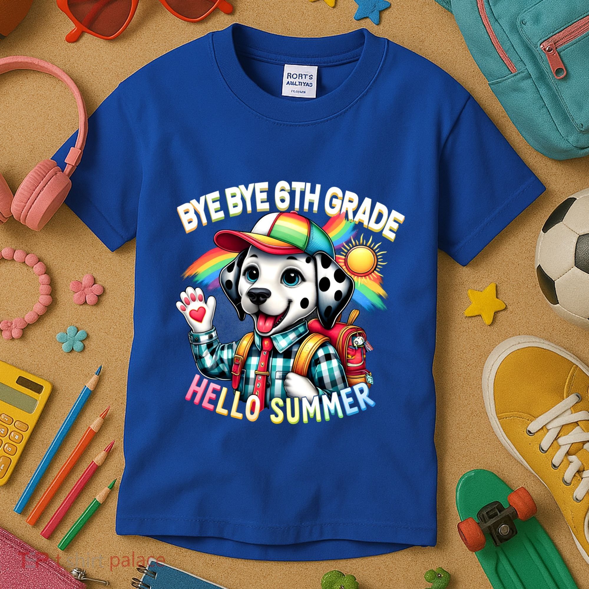 Graduation Bye Bye 6th Grade Hello 7th Grade Hello Summer Gift Kids T-Shirt