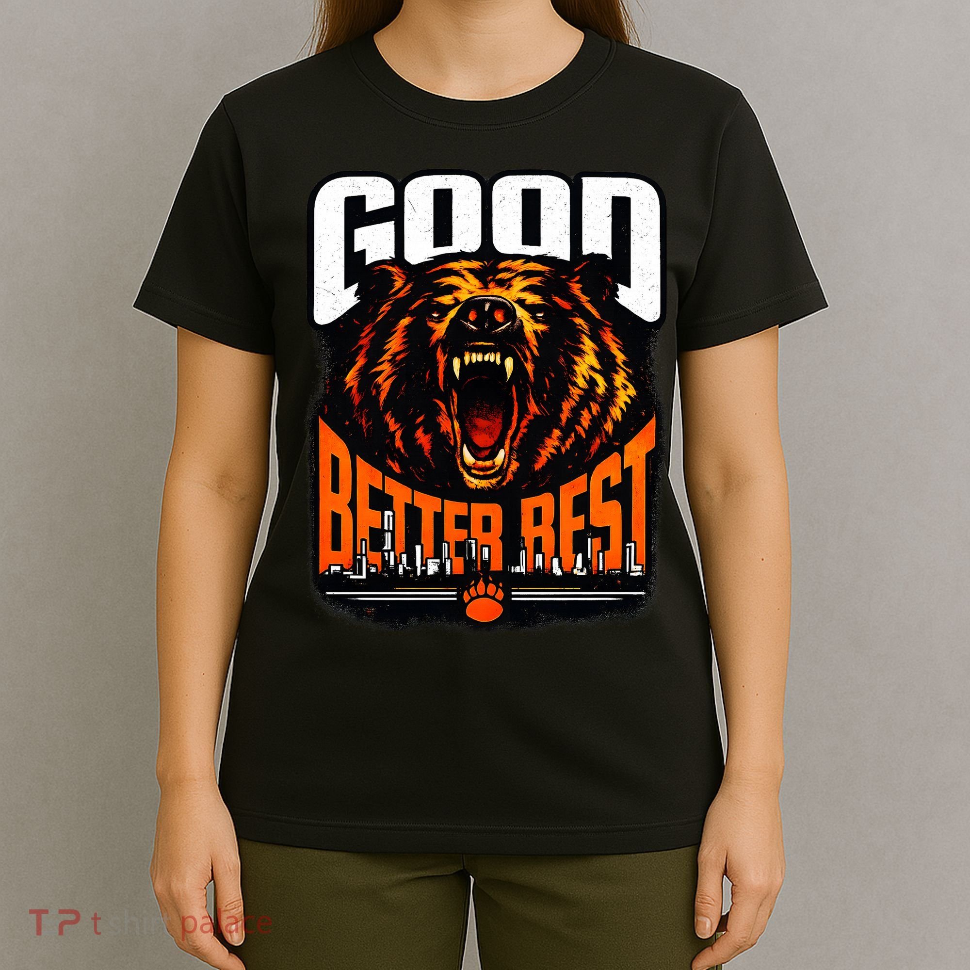 Good Better Best Football Fan Bear T-Shirt