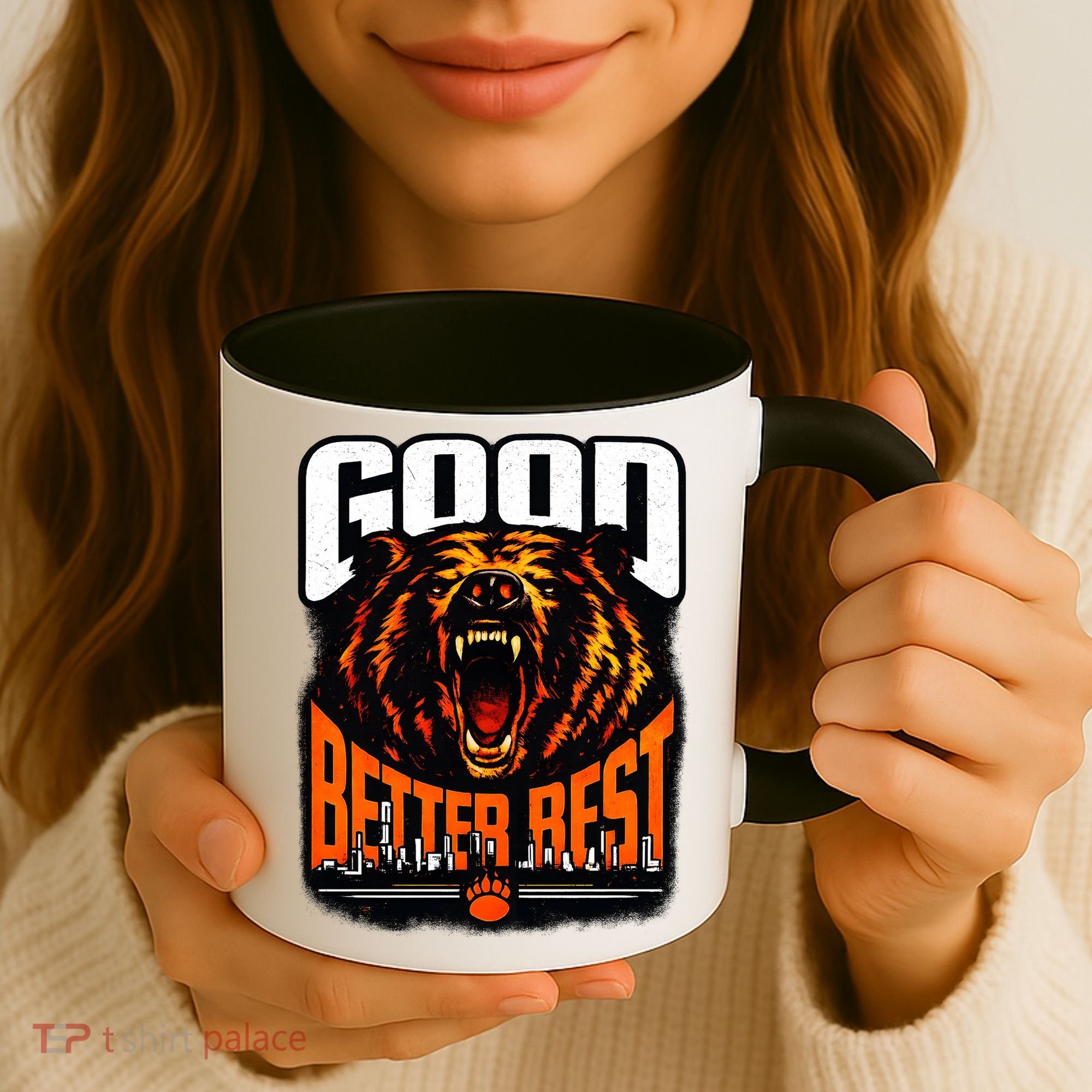 Good Better Best Football Fan Bear Coffee Mug