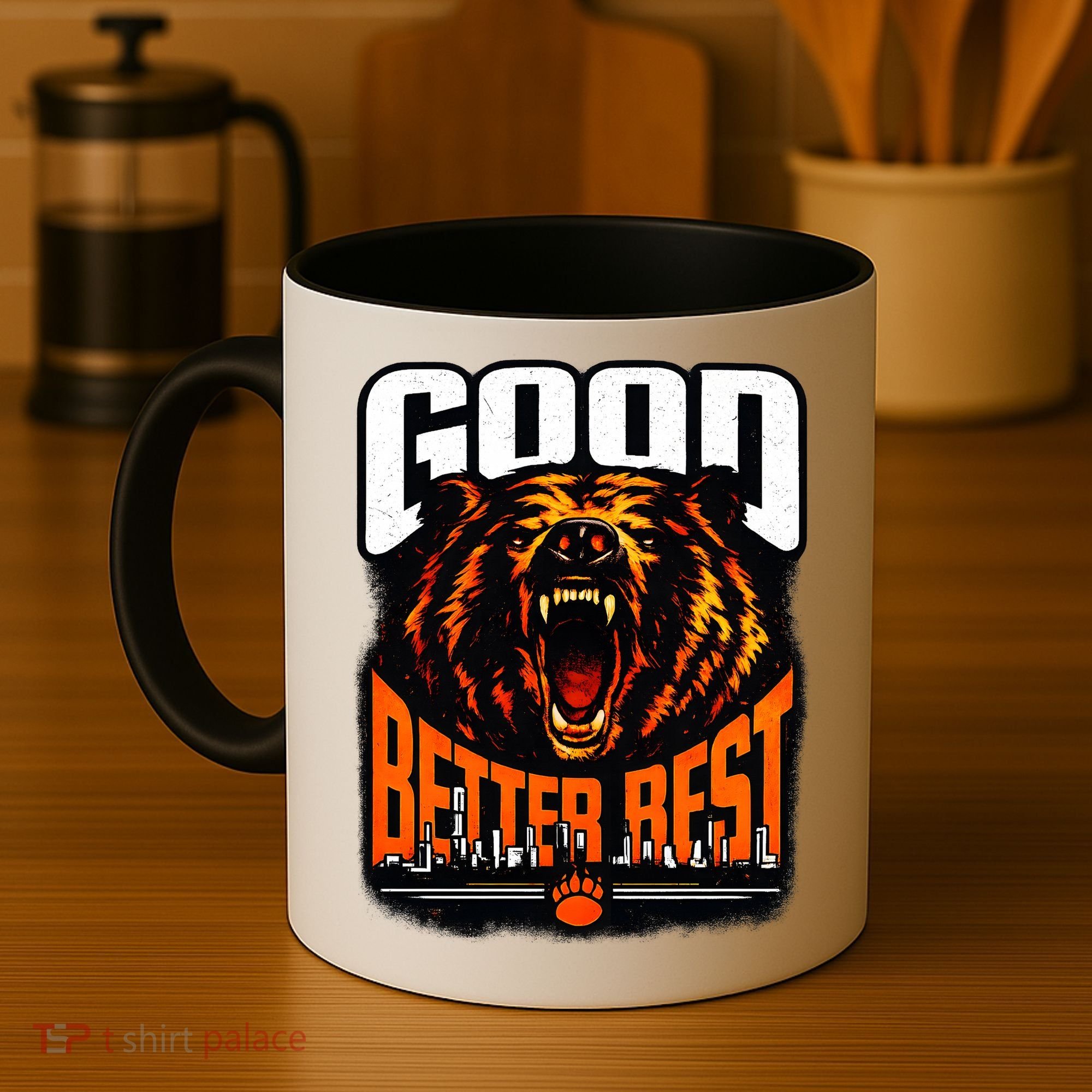 Good Better Best Football Fan Bear Coffee Mug