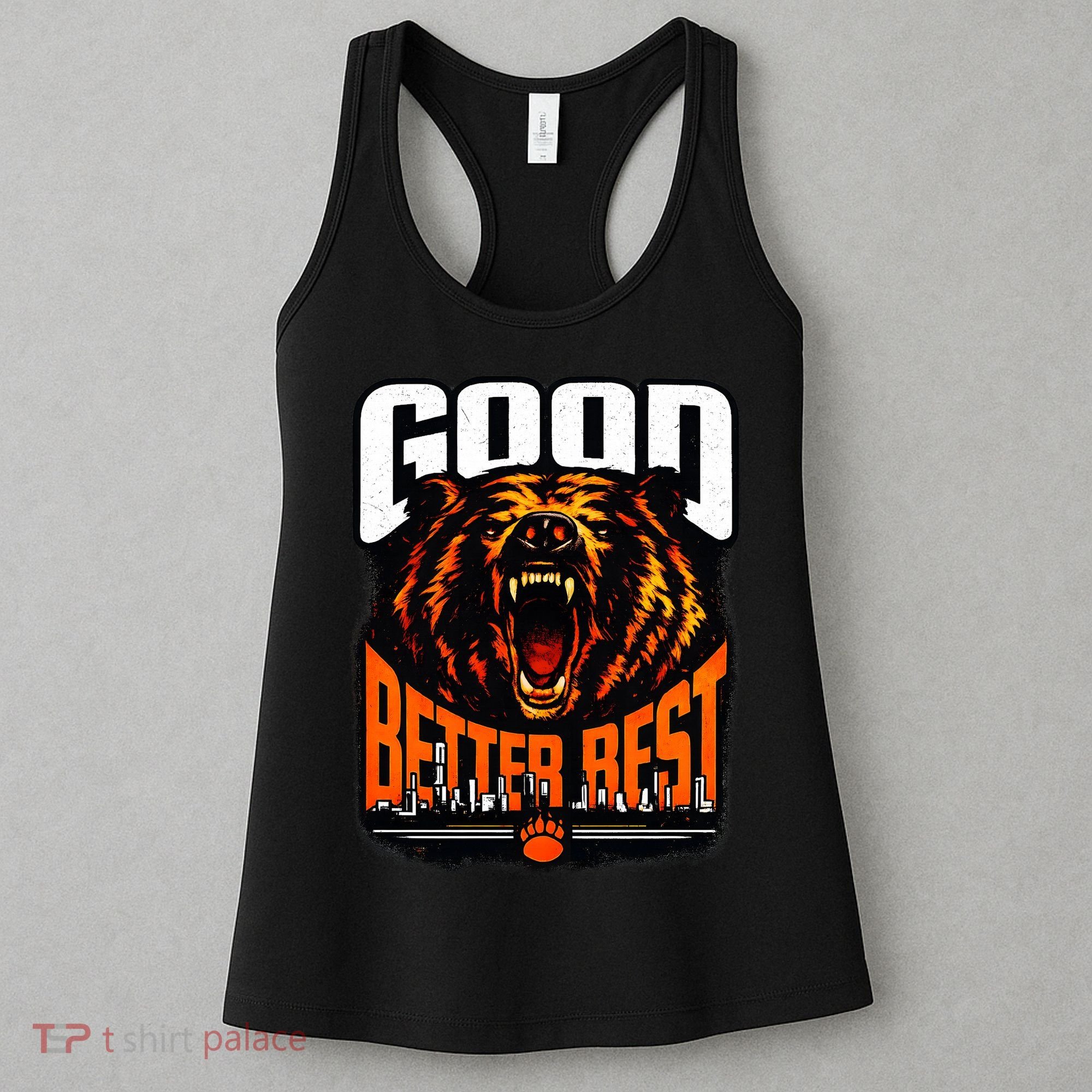 Good Better Best Football Fan Bear Women's Tank Top
