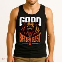 Good Better Best Football Fan Bear Tank Top thumb 3