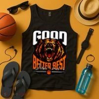 Good Better Best Football Fan Bear Tank Top thumb 4