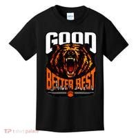 Good Better Best Football Fan Bear Kids T-Shirt thumb 0