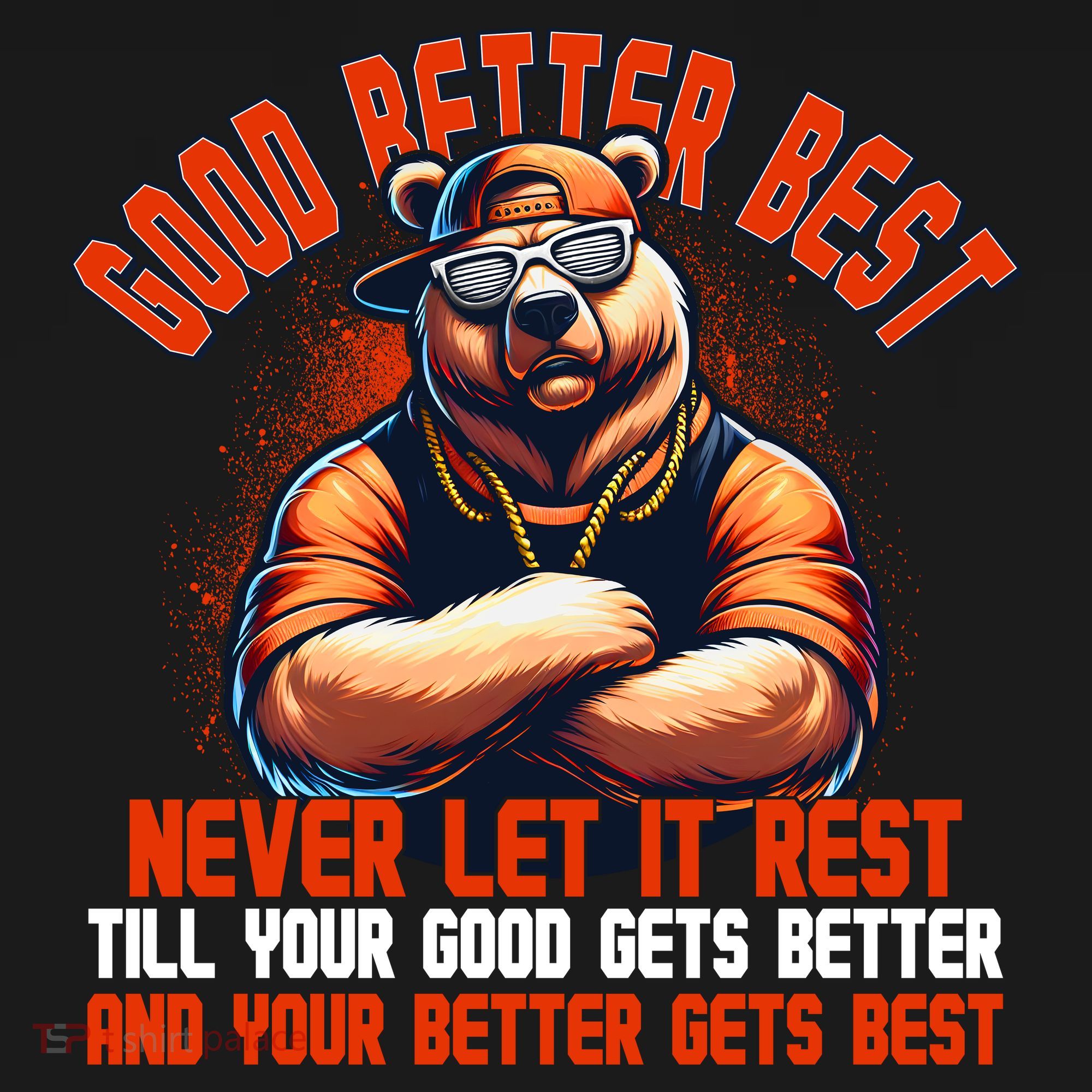 Good Better Best Bears Football Never Let It Rest Bucket Hat
