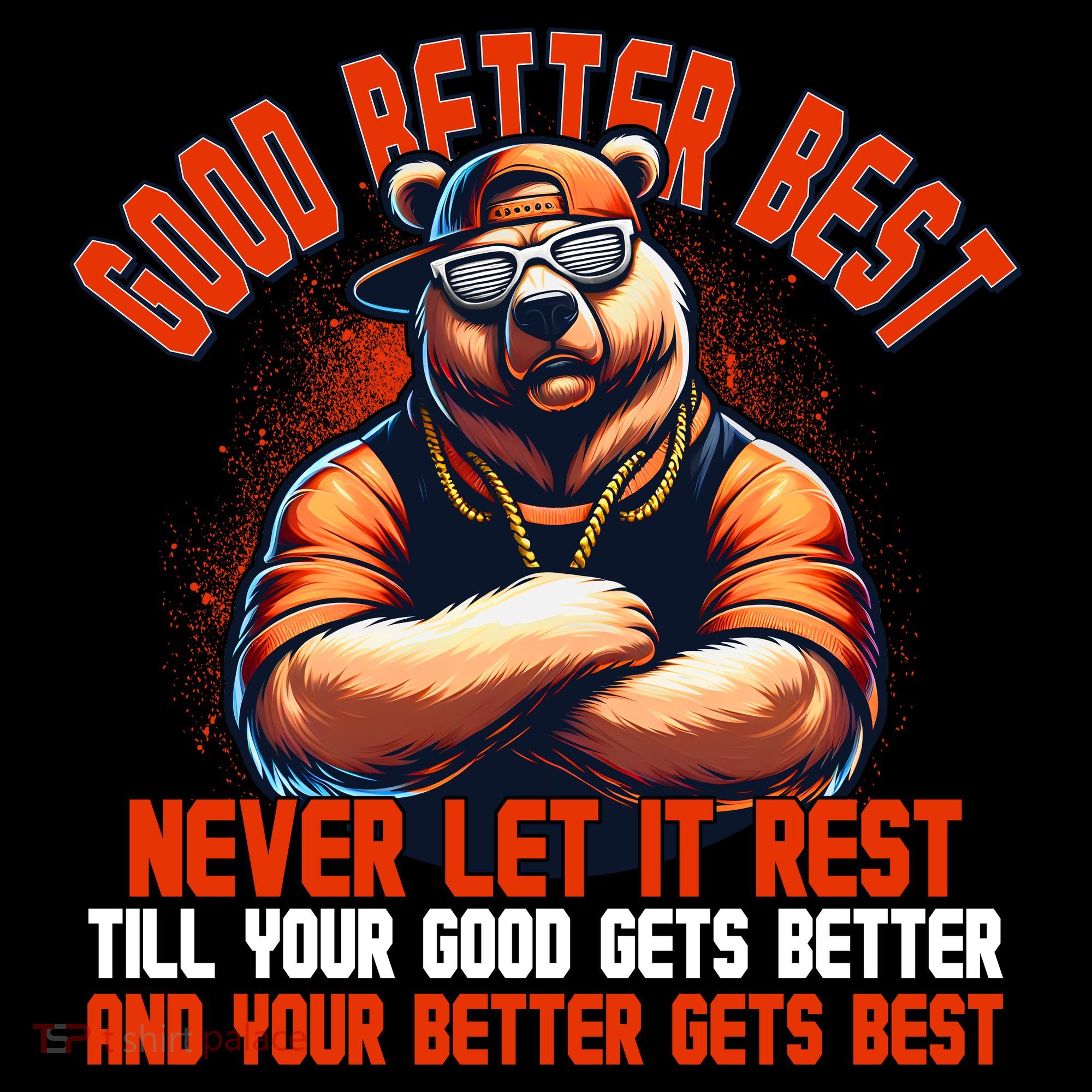 Good Better Best Bears Football Never Let It Rest Women's Hoodie