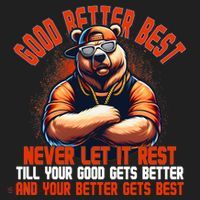 Good Better Best Bears Football Never Let It Rest Hat thumb 2