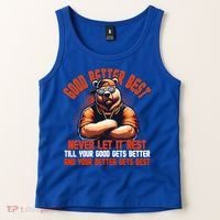 Good Better Best Bears Football Never Let It Rest Tank Top thumb 2