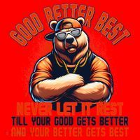 Good Better Best Bears Football Never Let It Rest Santa Hat thumb 1