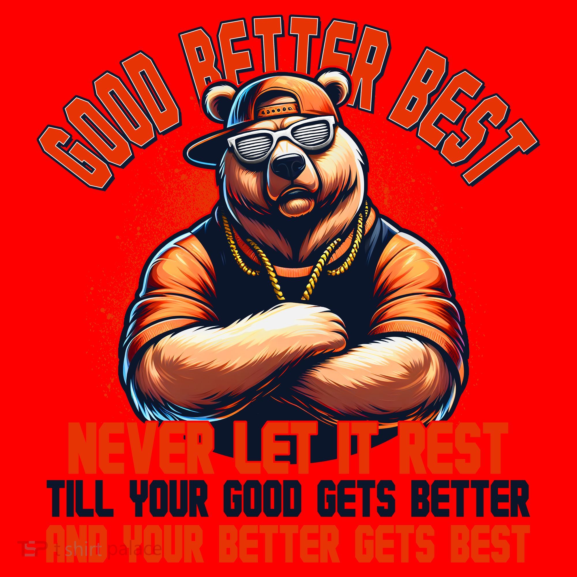 Good Better Best Bears Football Never Let It Rest Santa Hat
