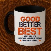 Good Better Best Never Let It Rest Slogan Bears Football Coffee Mug thumb 2