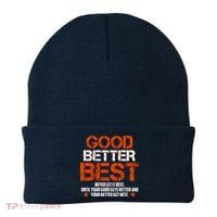 Good Better Best Never Let It Rest Slogan Bears Football Beanie thumb 0