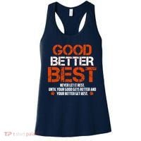 Good Better Best Never Let It Rest Slogan Bears Football Women's Tank Top thumb 0