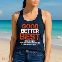 Good Better Best Never Let It Rest Slogan Bears Football Women's Tank Top thumb 2