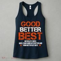 Good Better Best Never Let It Rest Slogan Bears Football Women's Tank Top thumb 3