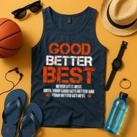 Good Better Best Never Let It Rest Slogan Bears Football Tank Top thumb 4
