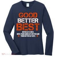 Good Better Best Never Let It Rest Slogan Bears Football Women's Long Sleeve Shirt thumb 0