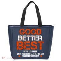 Good Better Best Never Let It Rest Slogan Bears Football Tote Bag thumb 0