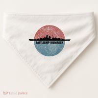 German Battleship Bismarck Ww2 Ship USA-Made Doggie Bandana thumb 0